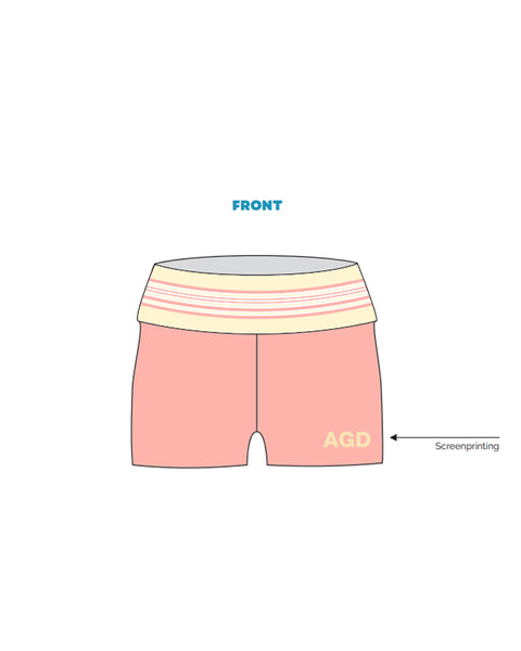 H3G-0836 - Chapman University - Alpha Gamma Delta - Foldover Shorts