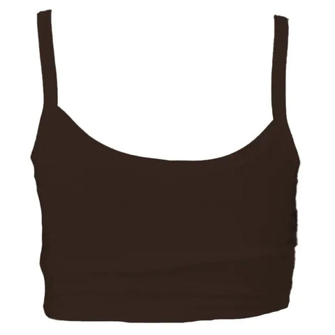 Los Angeles Apparel Baby Rib Spaghetti Crop Tank