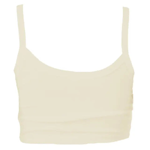 Los Angeles Apparel Baby Rib Spaghetti Crop Tank