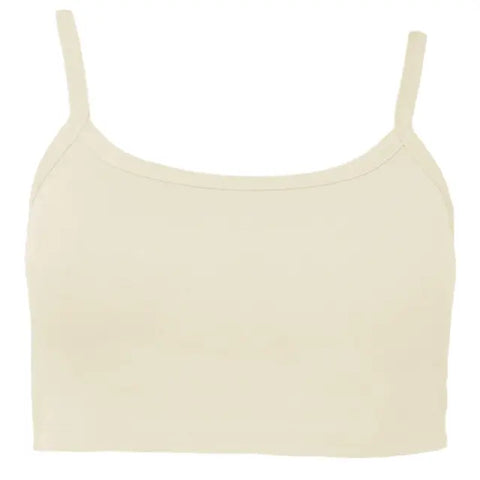 Los Angeles Apparel Baby Rib Spaghetti Crop Tank