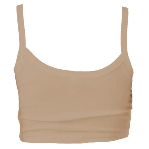 Los Angeles Apparel Baby Rib Spaghetti Crop Tank