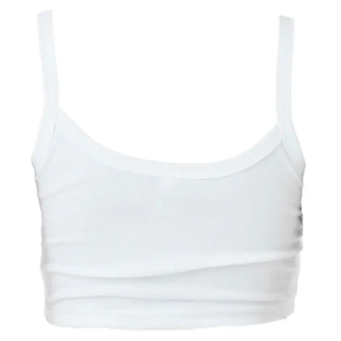 Los Angeles Apparel Baby Rib Spaghetti Crop Tank