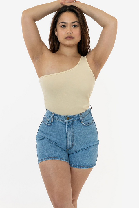 43089 Baby Rib One Shoulder Top