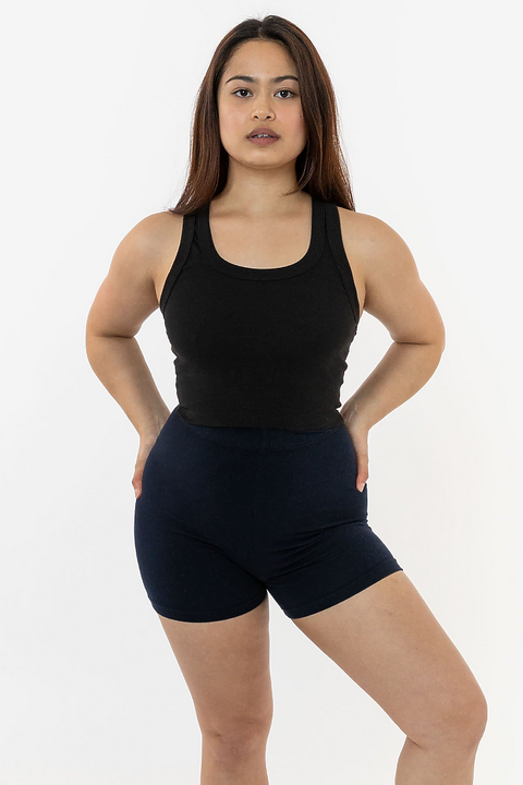 4328 Sporty Baby Rib Crop Tank