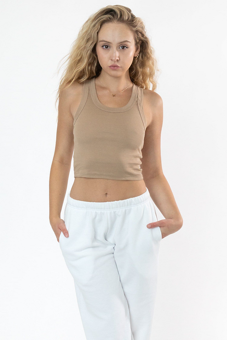 4328 Sporty Baby Rib Crop Tank