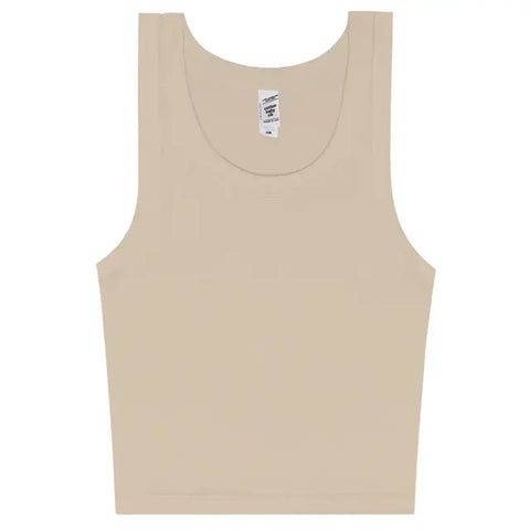 Los Angeles Apparel Sporty Baby Rib Crop Tank
