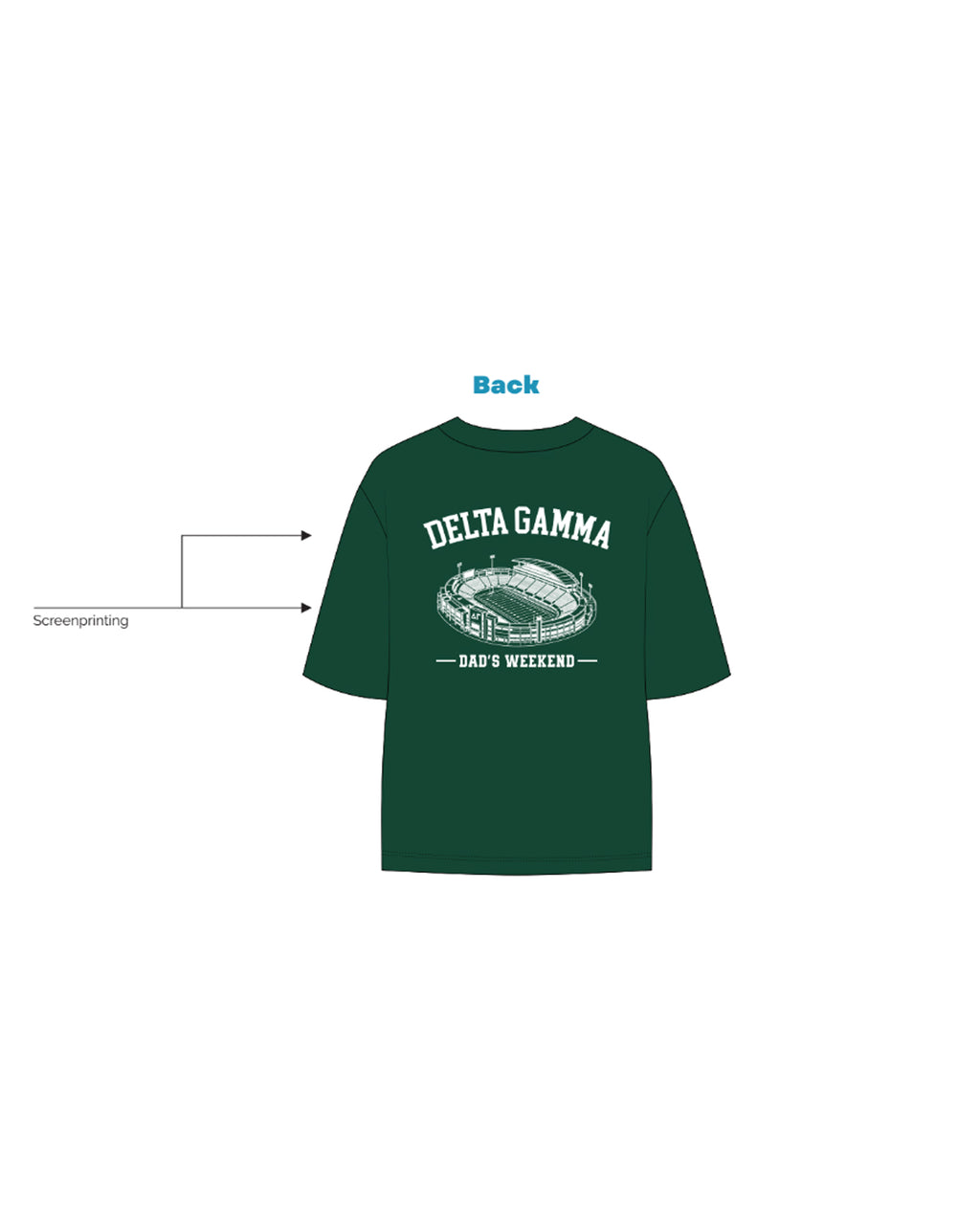 H3G-2696 University of Oregon - Delta Gamma - Oversized Tee
