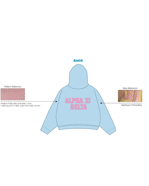 H3G-0806 - University of Texas at El Paso - Alpha Xi Delta - Hoodie