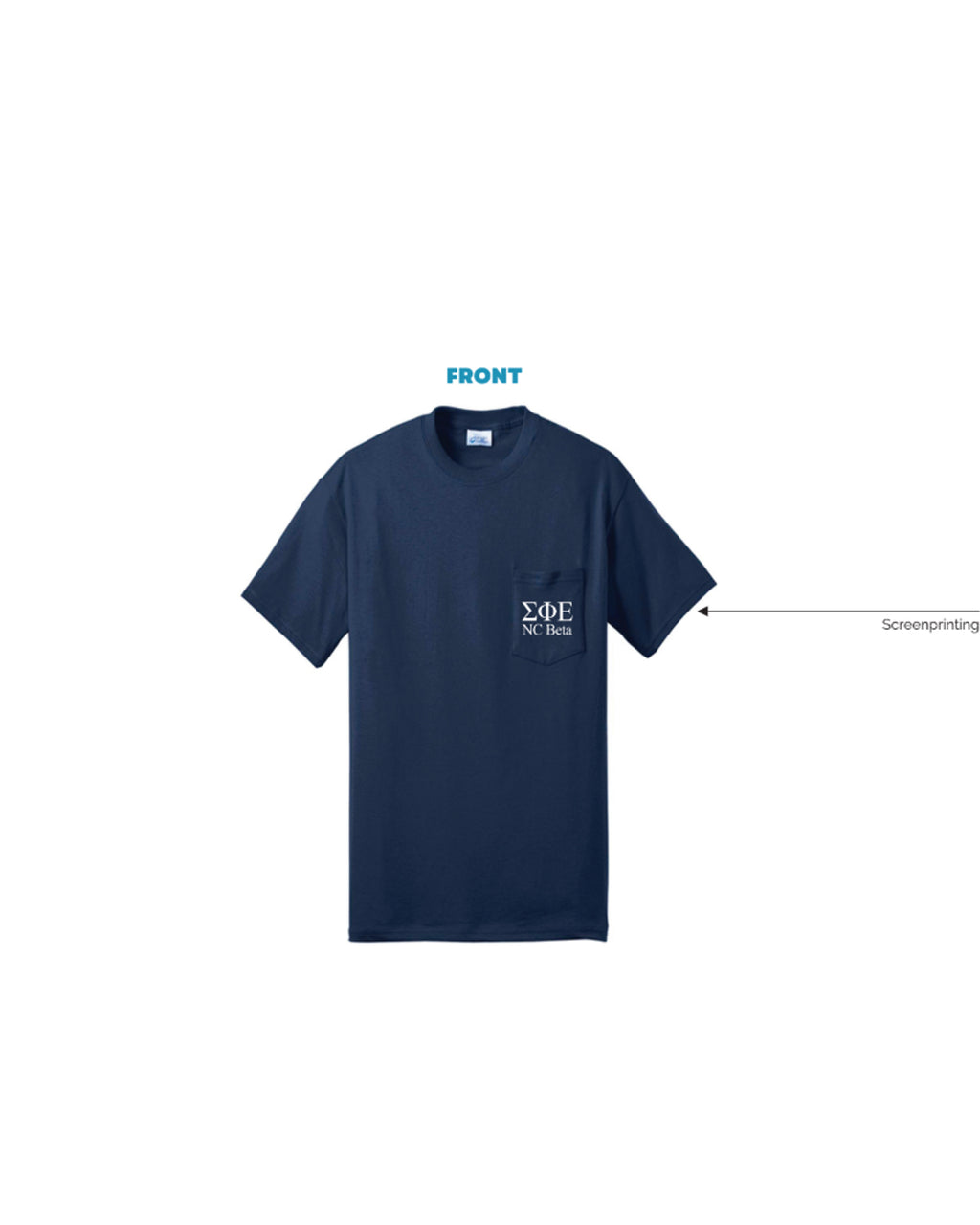 H3G-1230 - North Carolina State University - Sigma Phi Epsilon - T-Shirt Navy