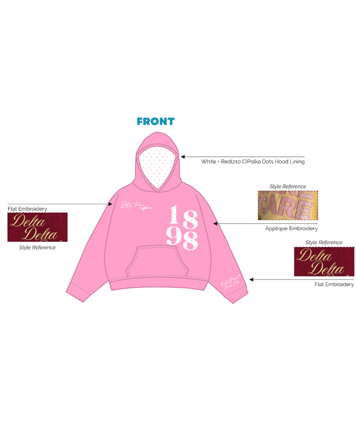 H3G-1886 - Colorado State University - Zeta Tau Alpha - HOODIE