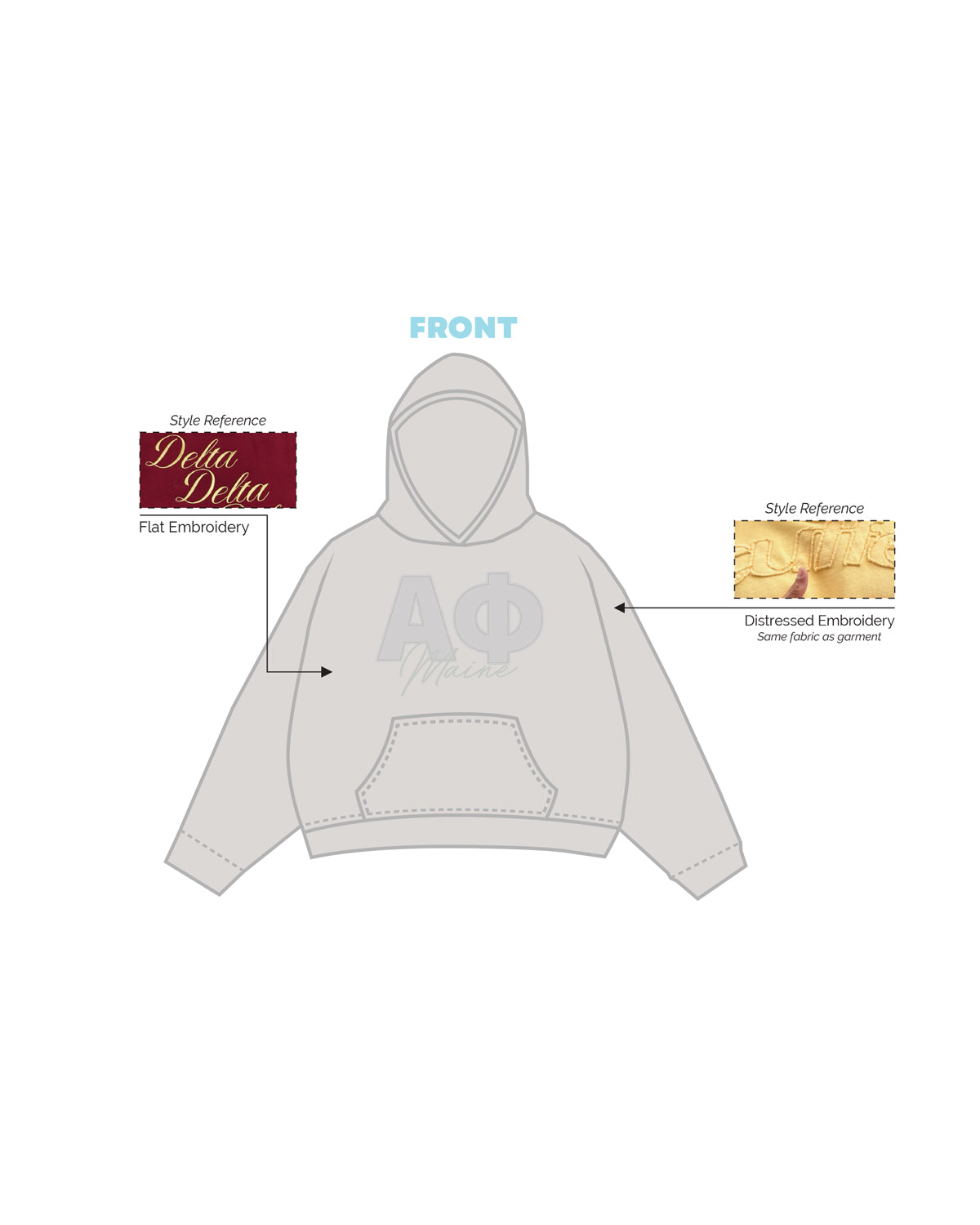 H3G-2506  - University of Maine - Alpha Phi - Hoodies