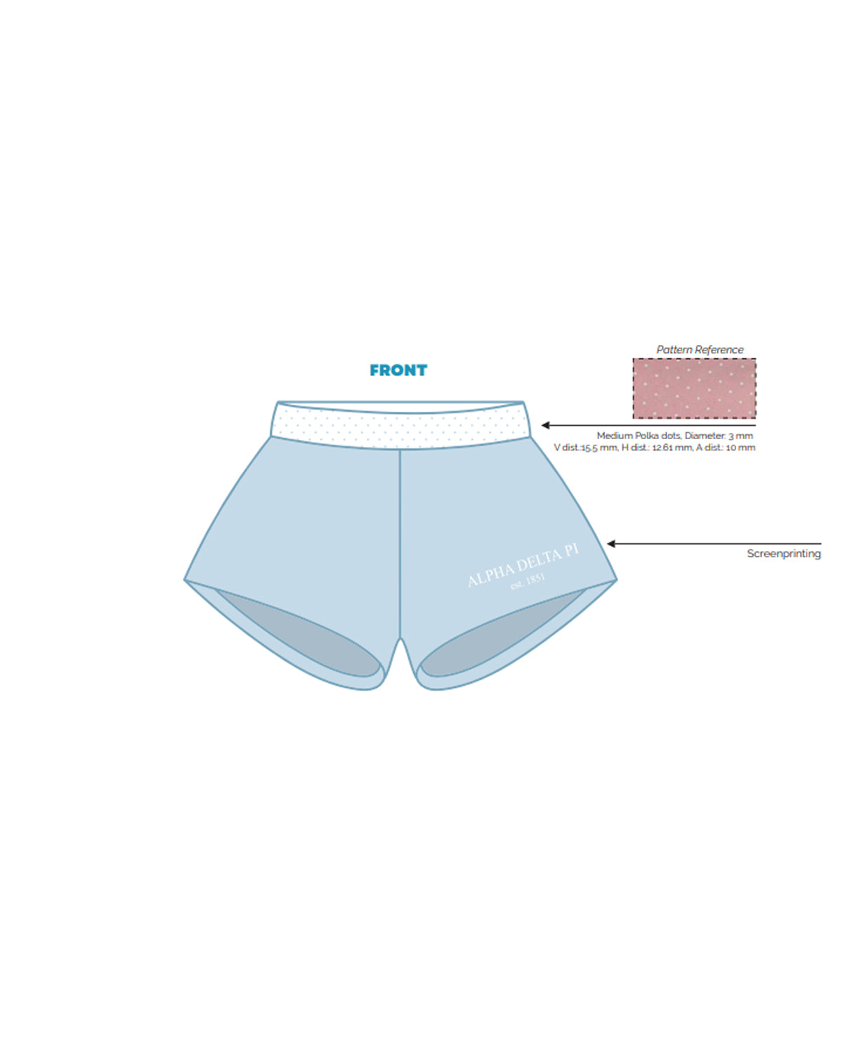 H3G-1213 - West Chester University of  Pennsylvania - Alpha Delta Pi - SHORTS