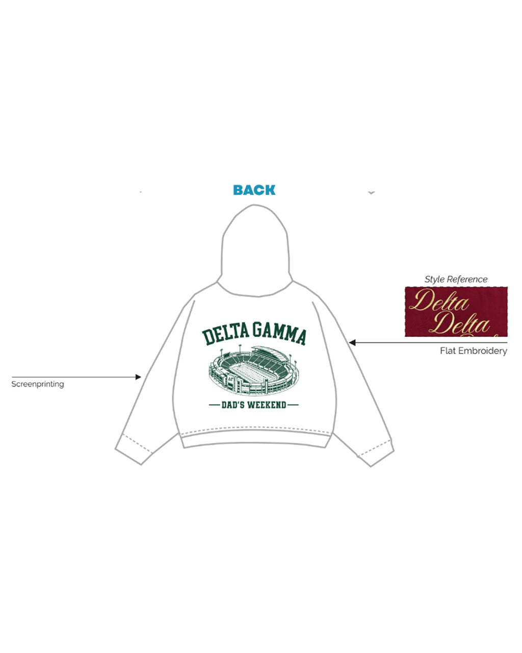 H3G-2696 University of Oregon - Delta Gamma - Hoodie