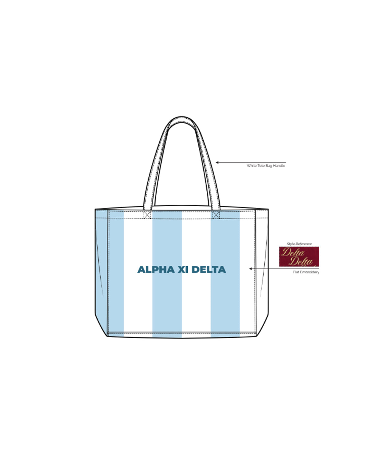H3G-1433 - Texas State University - Alpha Xi Delta - TOTE BAG