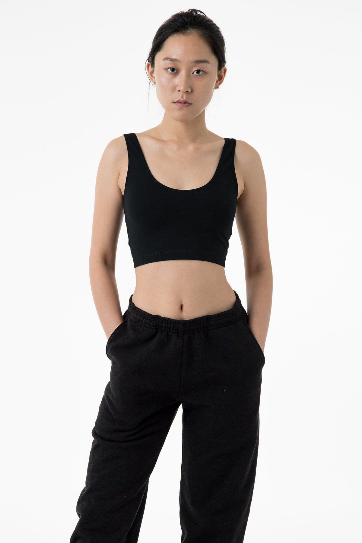 Los Angeles Apparel - Cotton Spandex Tank Crop Top - 8383