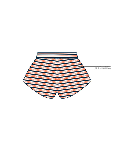 IN-0826 - University of Illinois - Delta Zeta - Shorts Stripes