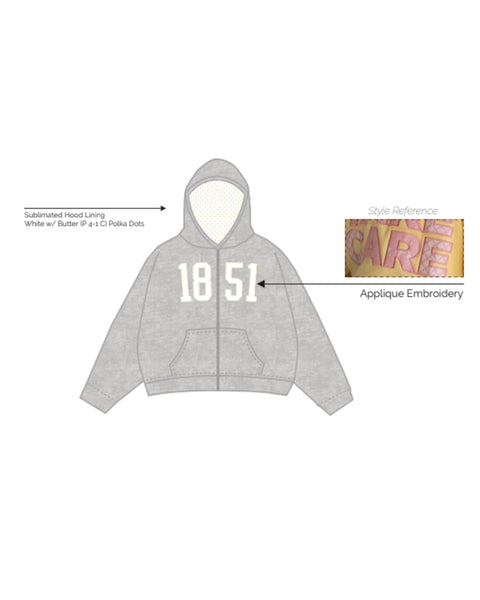 HG-2180 - Sacred Heart University - Alpha Delta Pi - ZIP UP HOODIE