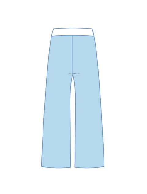 ALABAMA POP UP SHOP Delicate Blue Wide Leg Sweatpants