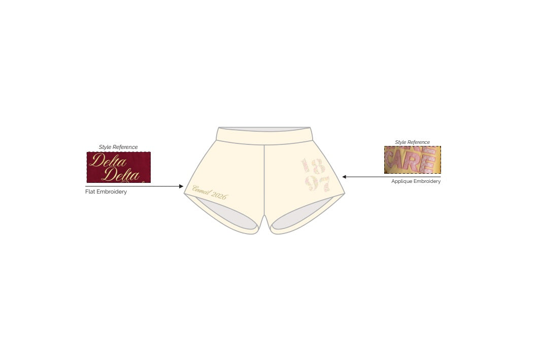 IN-0848-University of California Los Angeles-Kappa Delta-Booty Shorts