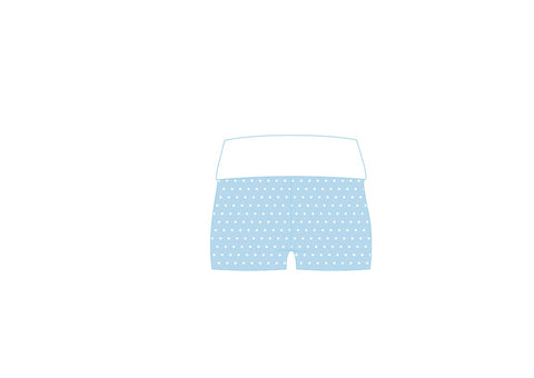 H3G-0172-West Virginia University-Alpha Omicron Pi-AOII Fold Over Shorts