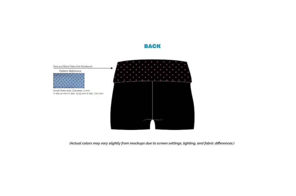 H3G-0741-University of Oregon-Lambda Sigma Gamma Sorority Incorporated-(black & red)Fold over shorts