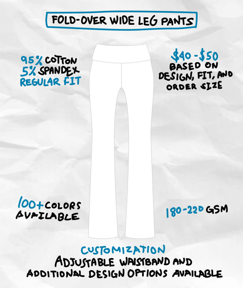 FOLD-OVER WIDE LEG PANTS