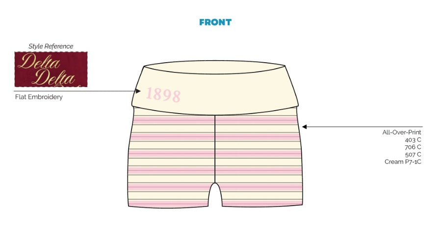 H3G-1508-Coastal Carolina University-Sigma Sigma Sigma-FOLD OVER SHORTS