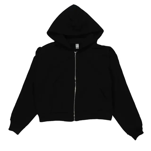 Los Angeles Apparel Heavy Fleece Cropped Zip Up