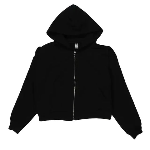 Los Angeles Apparel Heavy Fleece Cropped Zip Up