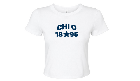 HG- 0324 Ohio University - Chi Omega White Baby Tee