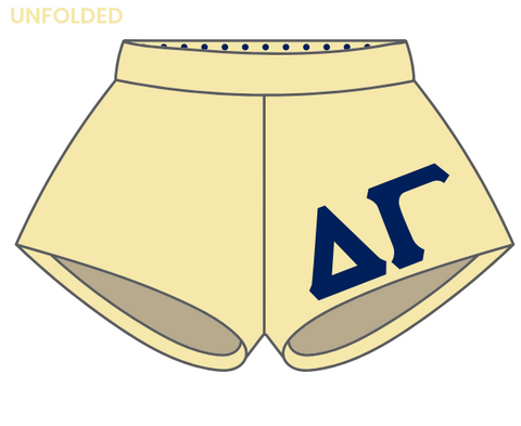 HG-0338 - University of Florida - Delta Gamma Butter Yellow Shorts