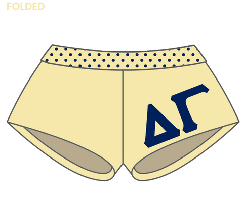 HG-0338 - University of Florida - Delta Gamma Butter Yellow Shorts