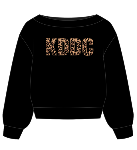 HG-0398 - University of Central Florida - Knights and Damsels Dance Company Black Off Shoulder Crewneck