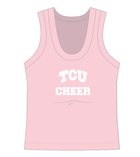 HG-0404 - Texas Christian University - Cheer Light Pink Scoop Neck Tank