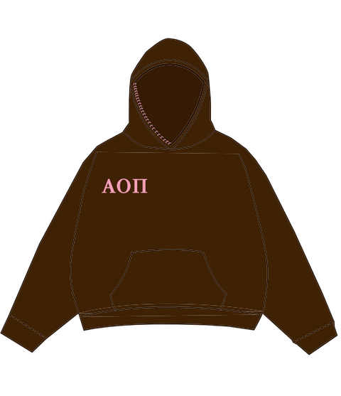 HG-0423 Austin Peay State University Alpha Omicron Pi Brown Hoodie