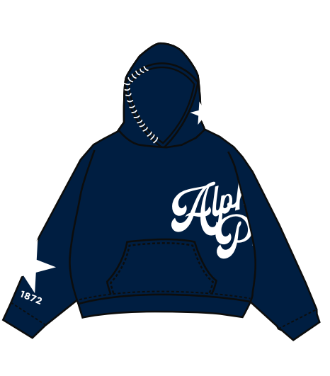 HG-0500 - Western Michigan University - Alpha Phi Navy Blue Hoodie