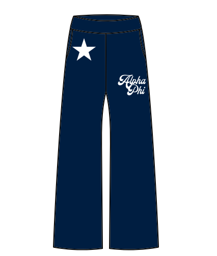 HG-0500 - Western Michigan University - Alpha Phi Navy Blue Pants