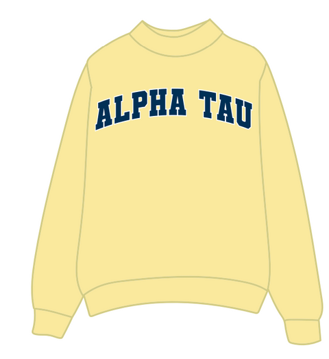 HG-0569 - University of Central Arkansas - Alpha Sigma Tau Baby Yellow Mockneck