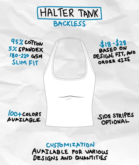 HALTER BACKLESS TANK