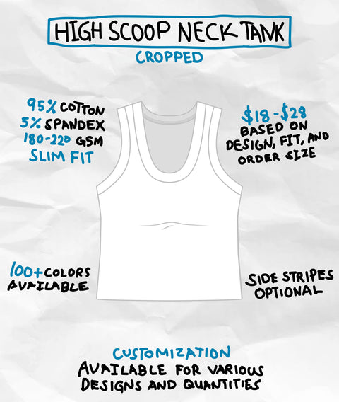 HIGH SCOOP NECK TANK (CROPPED)