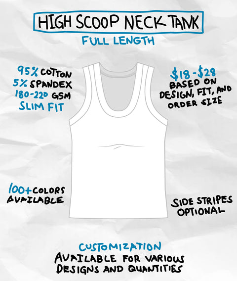 HIGH SCOOP NECK TANK (FULL LENGTH)