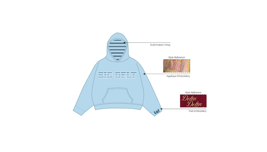 IN-0860-University of Rhode Isaland-Sigma Delta Tau-Hoodie