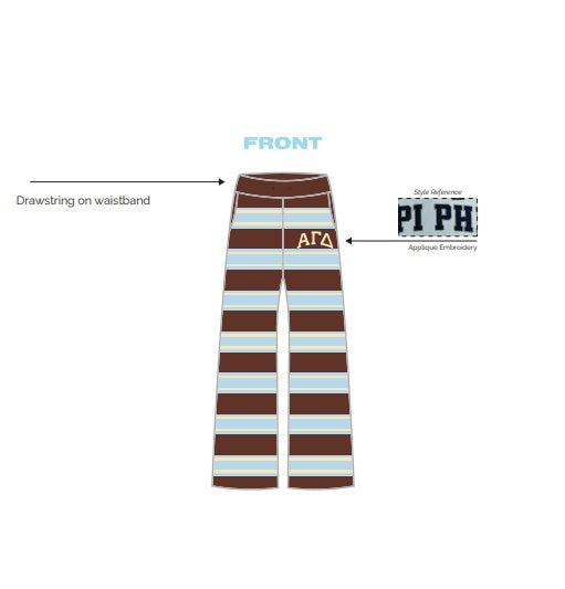 H3G-2028-University of North Carolina Wilmington-Alpha Gamma Delta-WIDELEG PANTS