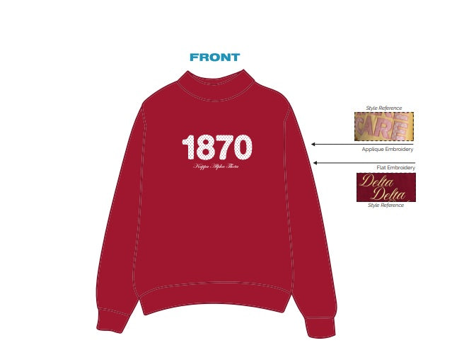 H3G-2022-Kansas State University-Kappa Alpha Theta-MOCKNECK SWEATSHIRT