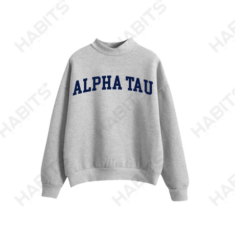 Alpha Sigma Tau Embroidered Mockneck