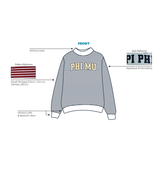 H3G-2956-Boise State University-Phi Mu-MOCKNECK SWEATSHIRT