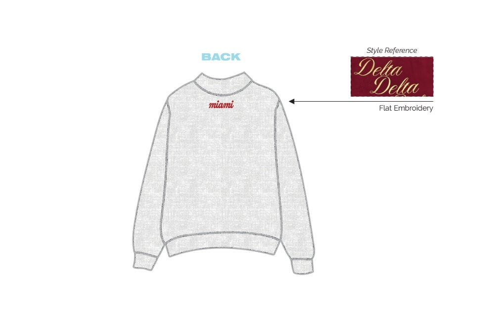 H3G-1807 - Miami University-Miami Shakerettes-MOCKNECK SWEATSHIRT