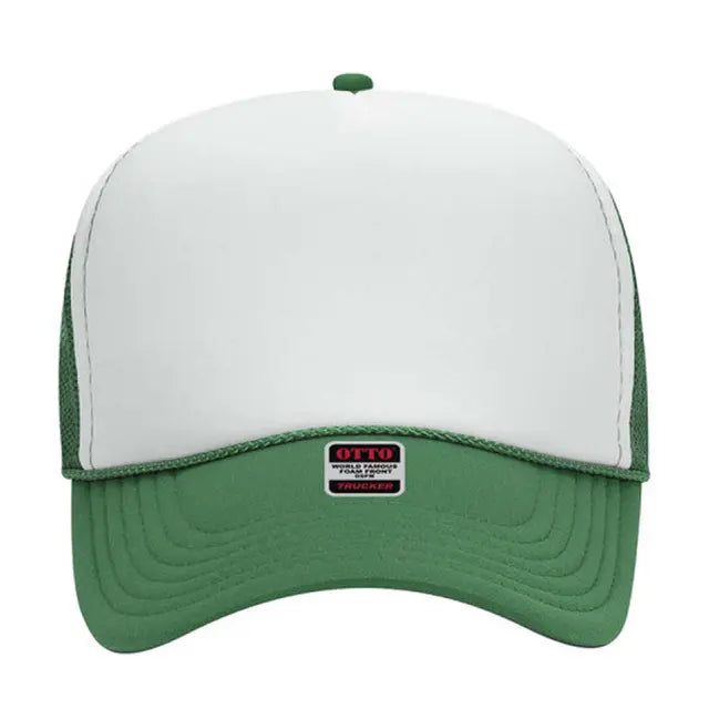 Otto Cap 5 Panel Mid Profile Mesh Back Trucker Hat