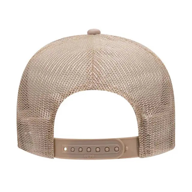 Otto Cap 5 Panel Mid Profile Mesh Back Trucker Hat
