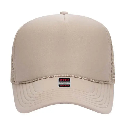 Otto Cap 5 Panel Mid Profile Mesh Back Trucker Hat